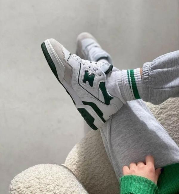 New Balance 550 white green for fix