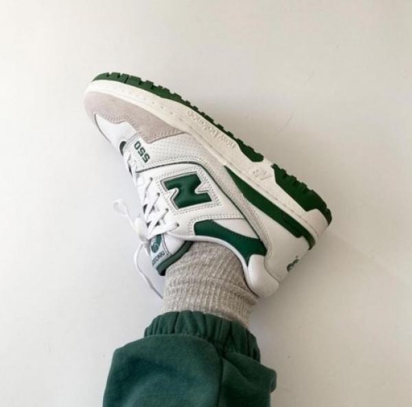 New Balance 550 white green for fix