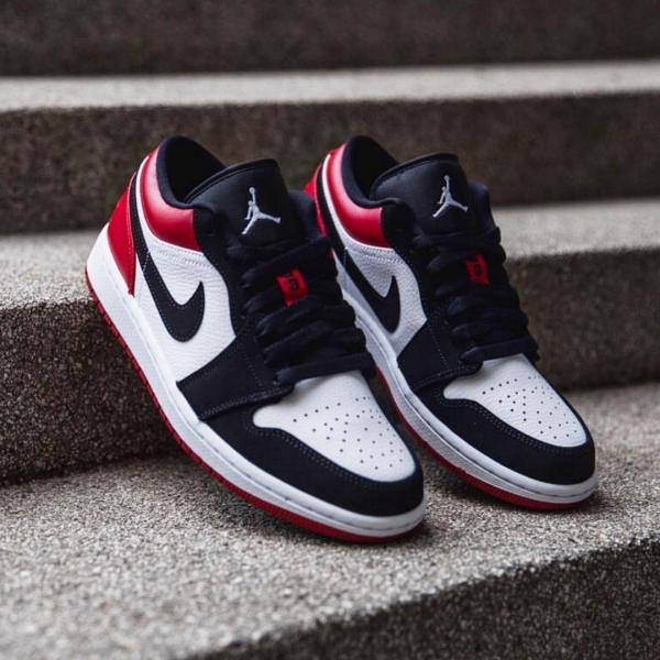 NIKE AIR JORDAN RETRO 1 LOW BLACK - RED
