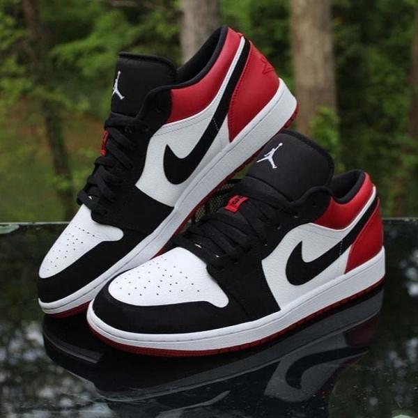 NIKE AIR JORDAN RETRO 1 LOW BLACK - RED